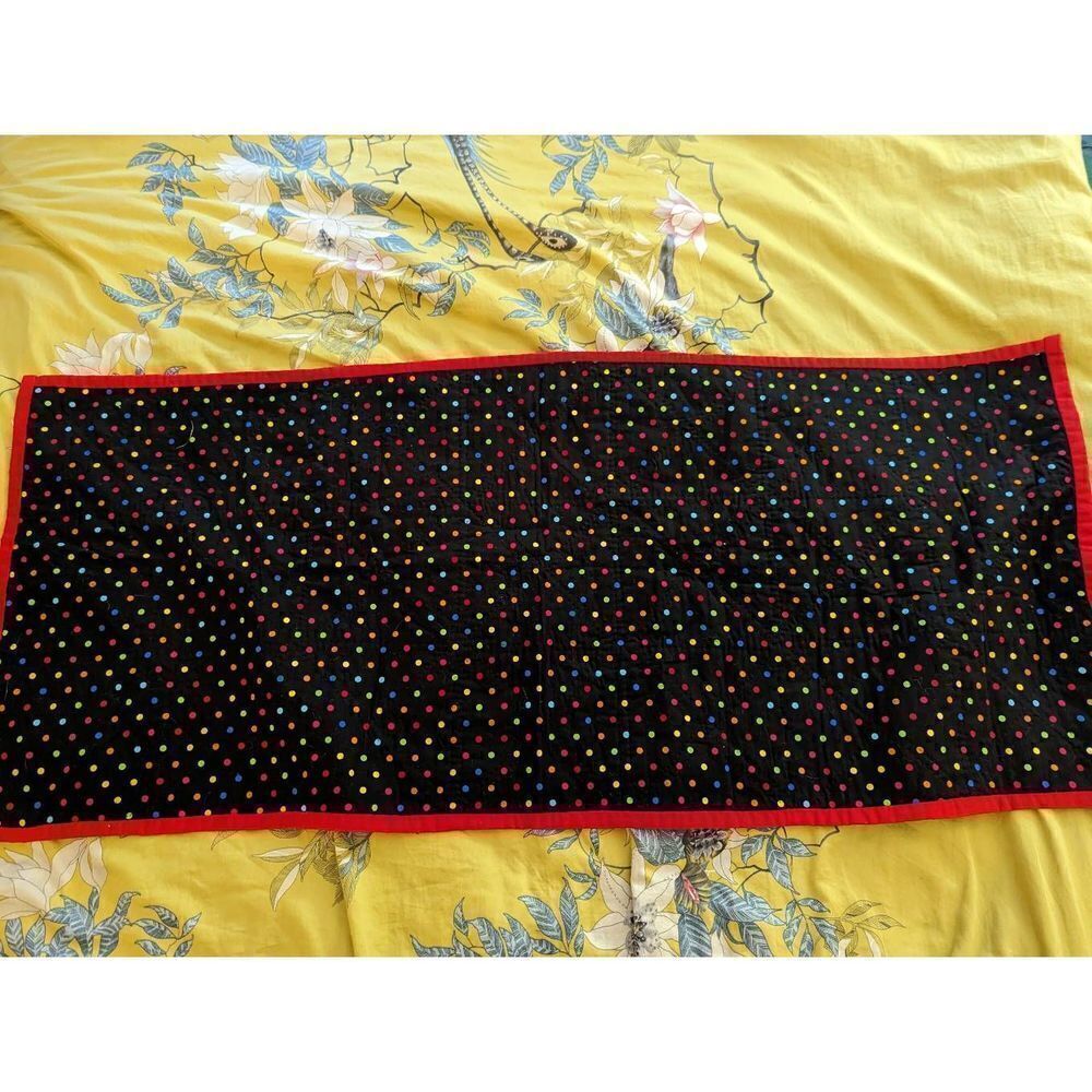 patchwork and polkadot reversible table runner new no tags - Picture 2 of 4